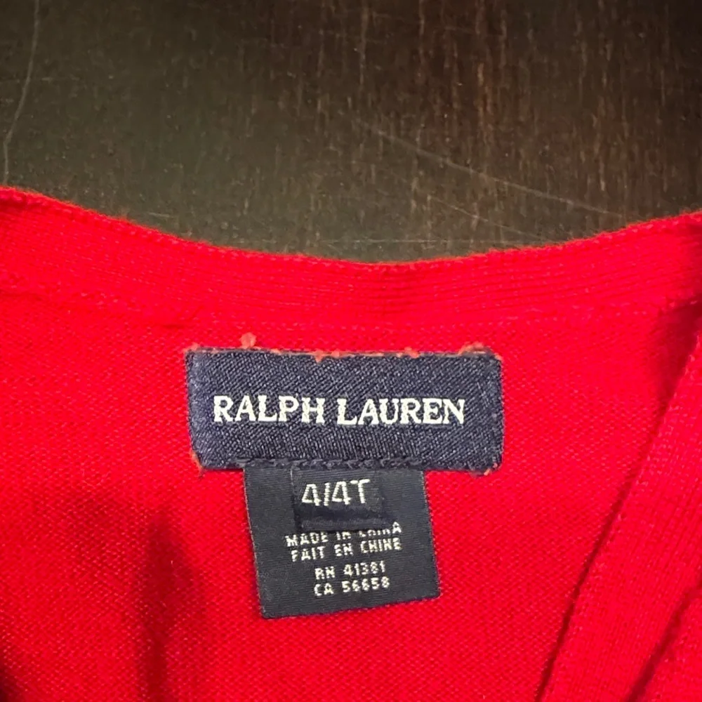 Ralph Lauren Red Kids Sweater